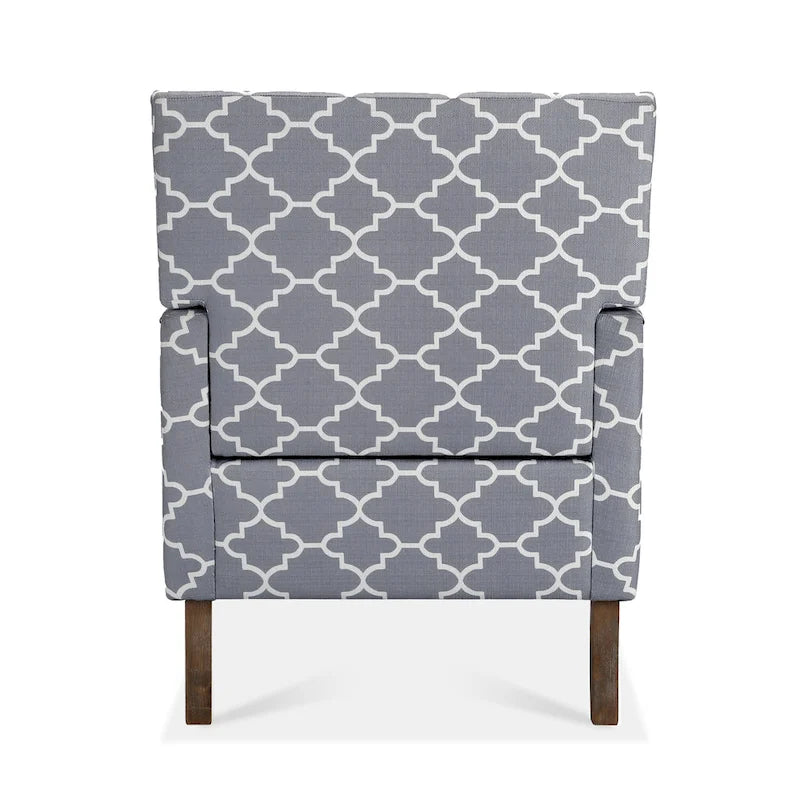 Fauteuil d'appoint moderne pour salon avec pieds en bouleau et revêtement en tissu confortable