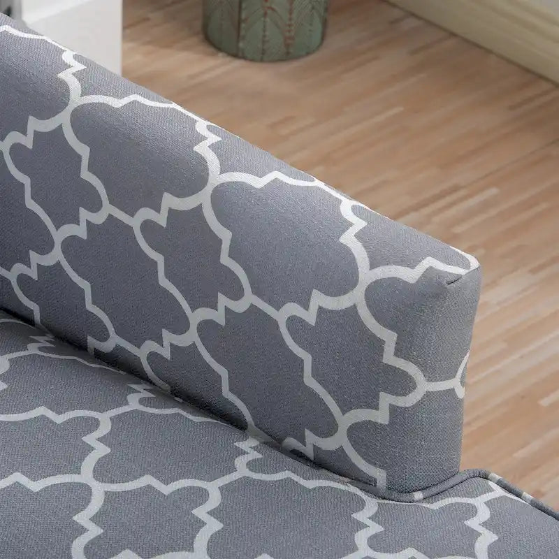 Fauteuil d'appoint moderne pour salon avec pieds en bouleau et revêtement en tissu confortable