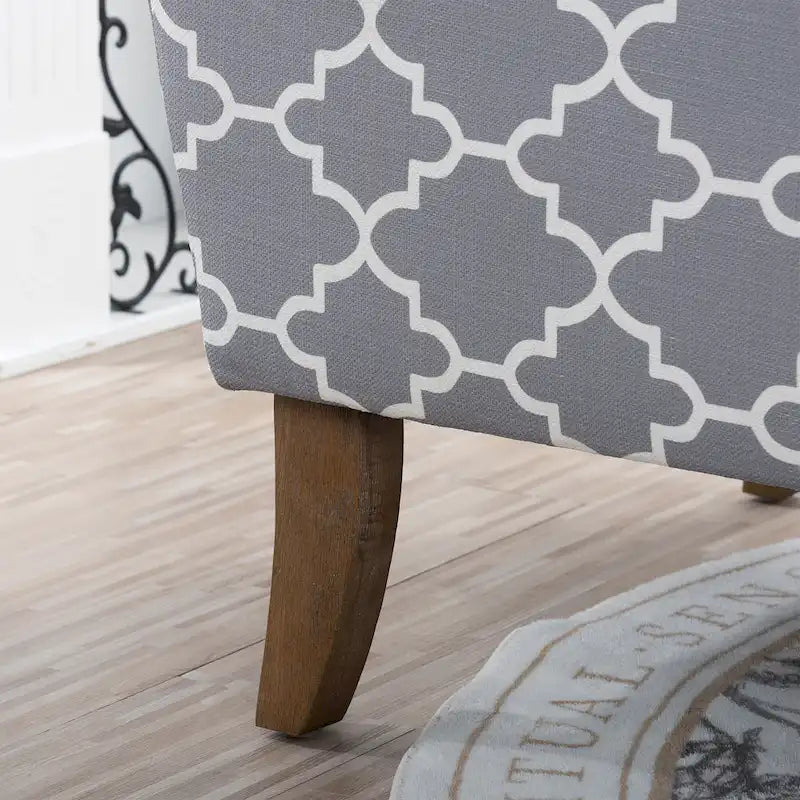 Fauteuil d'appoint moderne pour salon avec pieds en bouleau et revêtement en tissu confortable