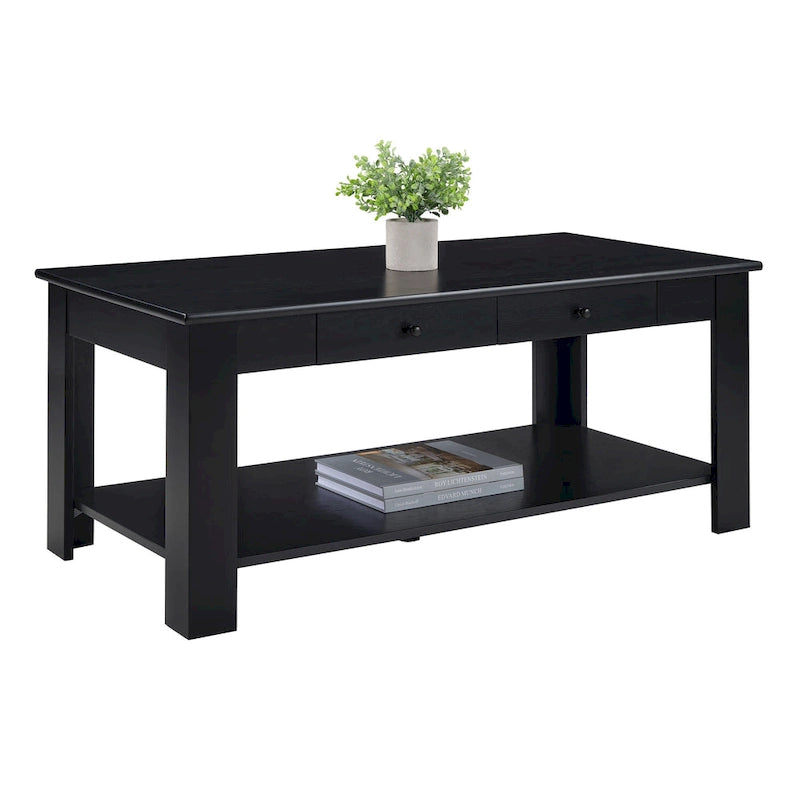 Table basse tiroir avec étagère