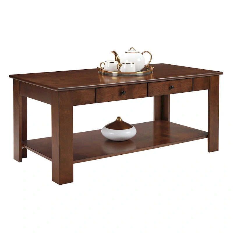 Table basse tiroir avec étagère