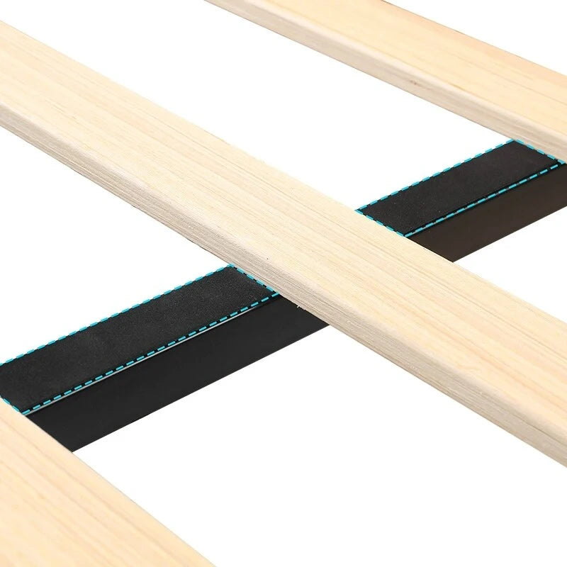 Lit plateforme King Size moderne en velours avec tête de lit capitonnée pour chambre à coucher