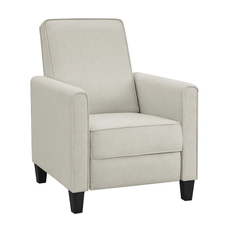 Fauteuil inclinable rembourré à passepoil en tissu traditionnel