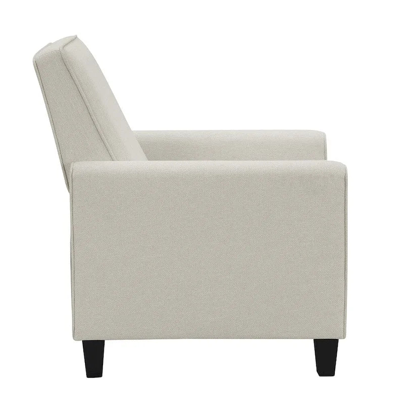 Fauteuil inclinable rembourré à passepoil en tissu traditionnel