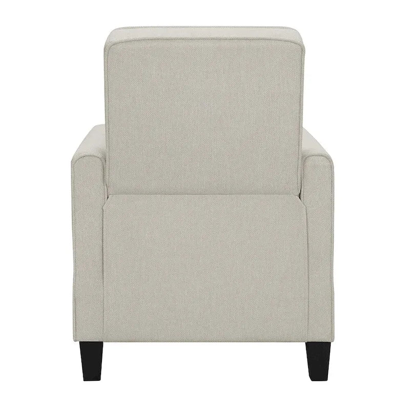 Fauteuil inclinable rembourré à passepoil en tissu traditionnel