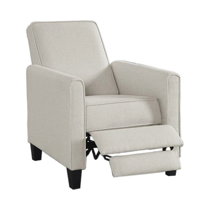 Fauteuil inclinable rembourré à passepoil en tissu traditionnel