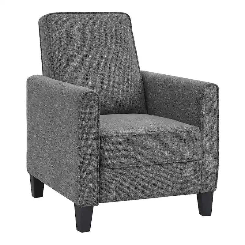 Fauteuil inclinable rembourré à passepoil en tissu traditionnel