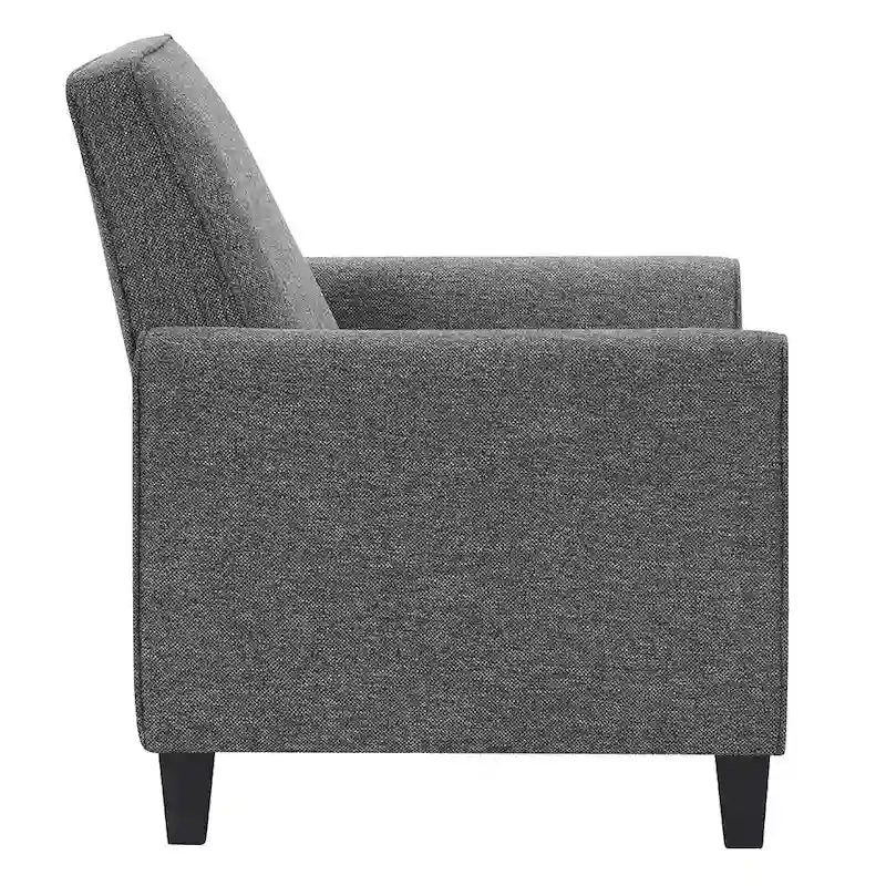 Fauteuil inclinable rembourré à passepoil en tissu traditionnel