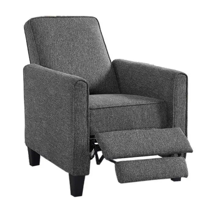 Fauteuil inclinable rembourré à passepoil en tissu traditionnel