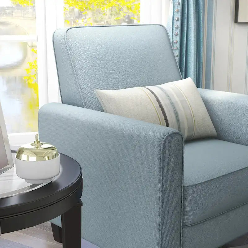 Fauteuil inclinable rembourré à passepoil en tissu traditionnel