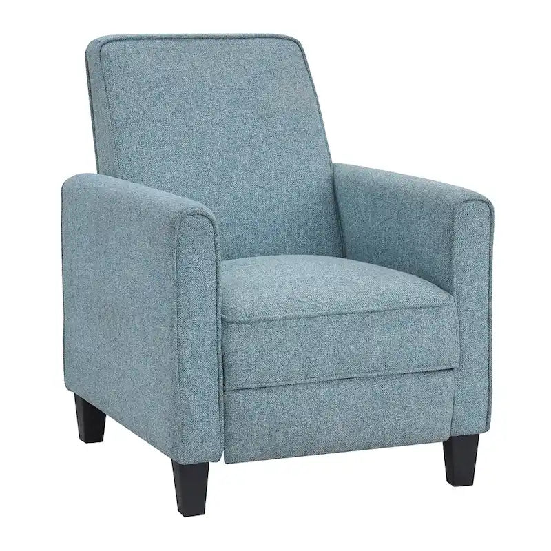 Fauteuil inclinable rembourré à passepoil en tissu traditionnel