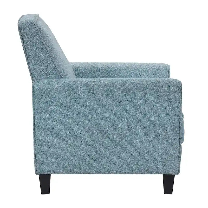 Fauteuil inclinable rembourré à passepoil en tissu traditionnel