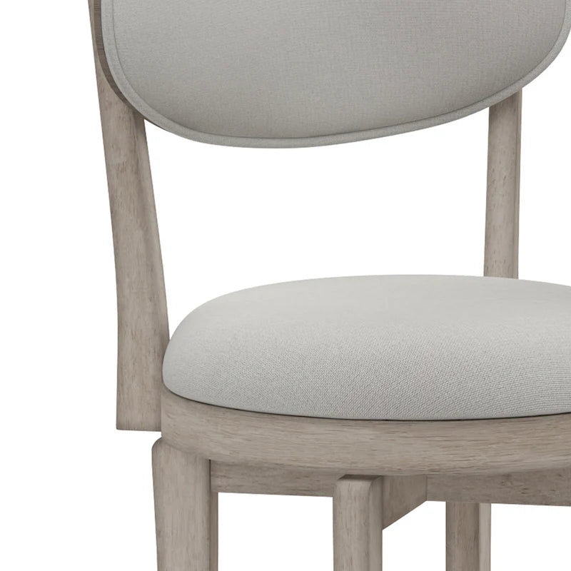Tabouret de comptoir pivotant en bois rembourré – 38,25H x 20L x 17,5P; Hauteur de l'assise: 25,5H