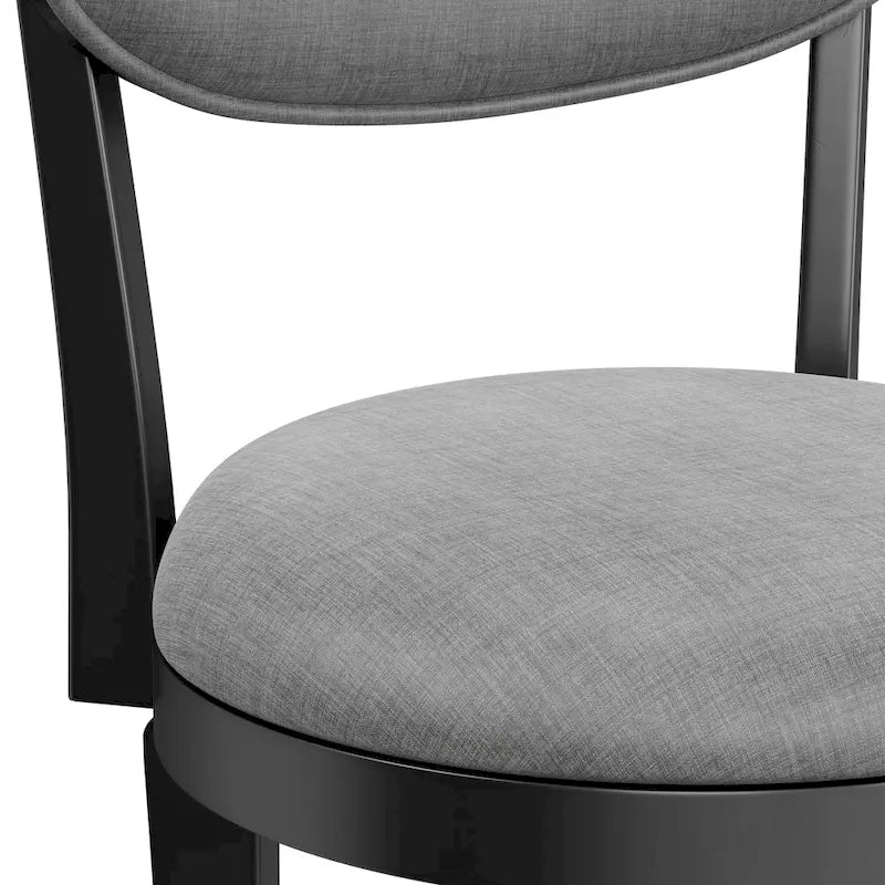 Tabouret de comptoir pivotant en bois rembourré – 38,25H x 20L x 17,5P; Hauteur de l'assise: 25,5H
