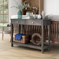 Aranda Rustic Grey 43-inch Wood 1-Shelf Sofa Table by Furniture of America