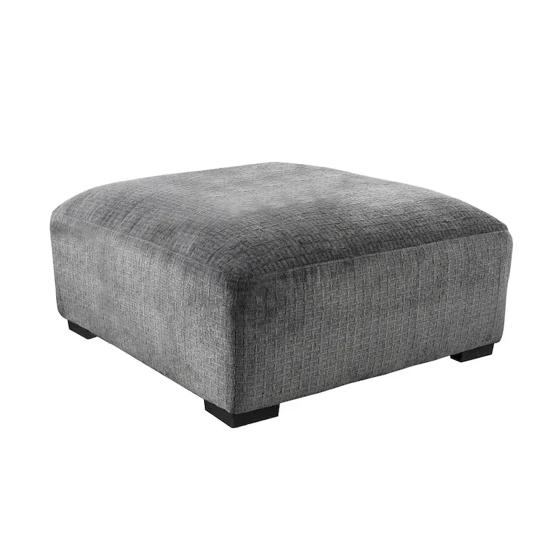Pouf cocktail rembourré en chenille contemporain