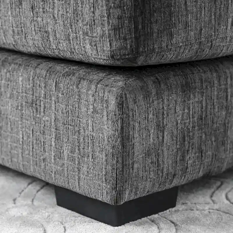 Pouf cocktail rembourré en chenille contemporain