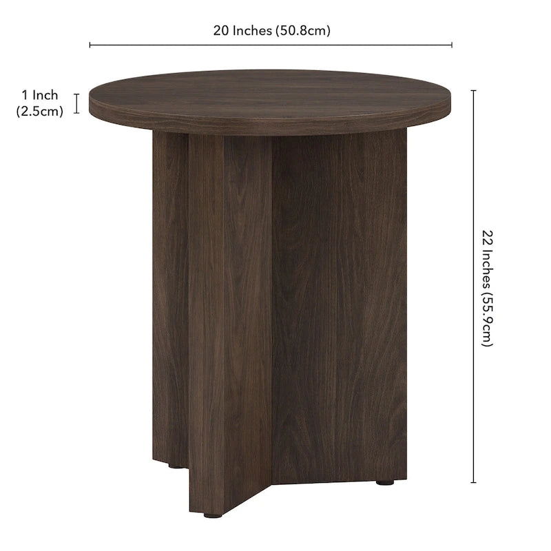 Table d'appoint ronde de 20 po de large - 20 po de large