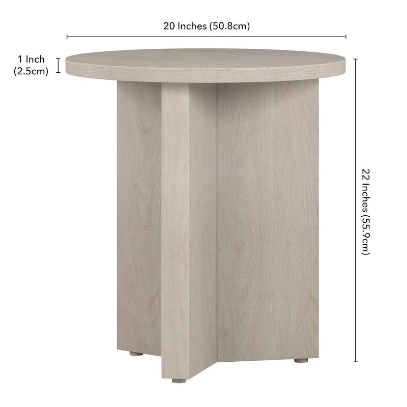 Table d'appoint ronde de 20 po de large - 20 po de large