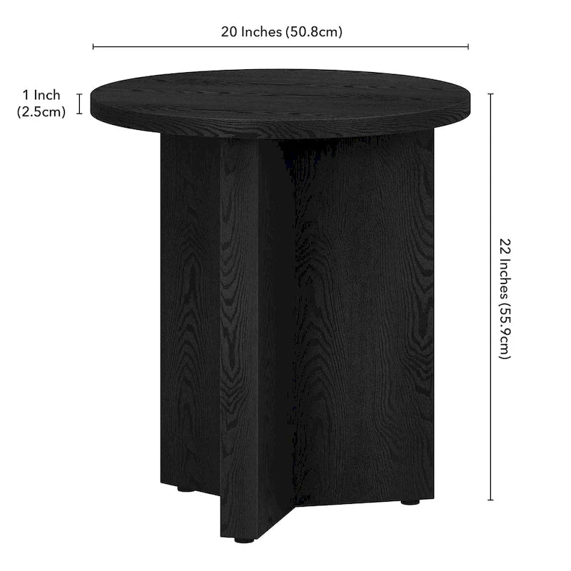 Table d'appoint ronde de 20 po de large - 20 po de large
