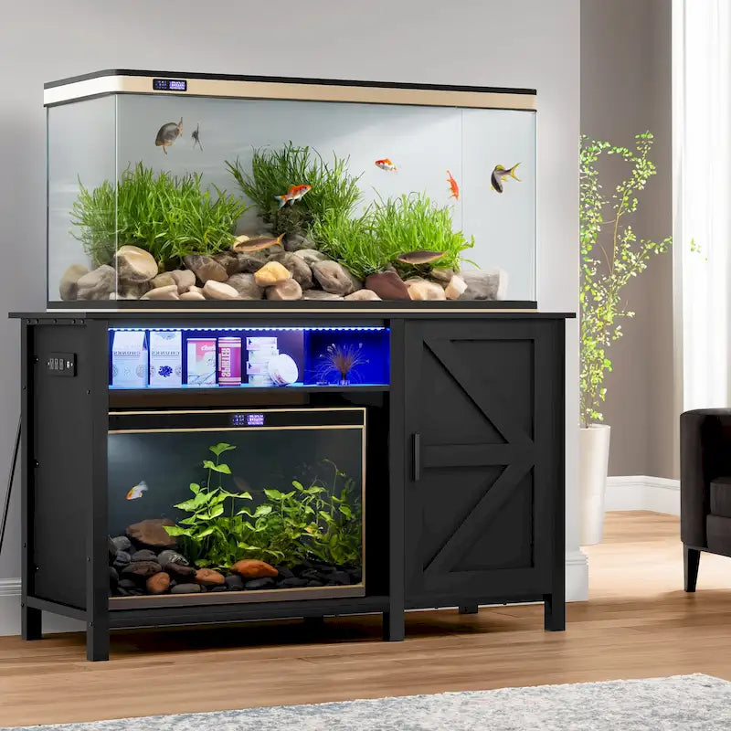 Meuble d'aquarium pour aquariums de 200 à 280 litres avec bande lumineuse RVB