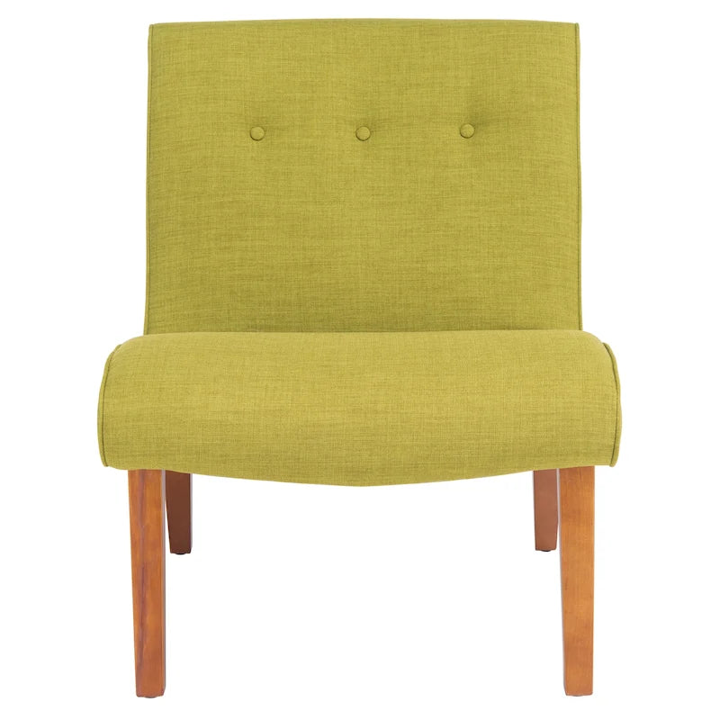 Chaise Vert Forêt Milieu de Siècle - 25.2 x 29.9 x 30.7 - 25Wx30Px31H