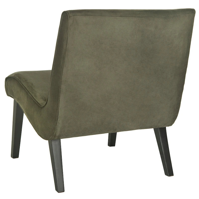 Chaise Vert Forêt Milieu de Siècle - 25.2 x 29.9 x 30.7 - 25Wx30Px31H