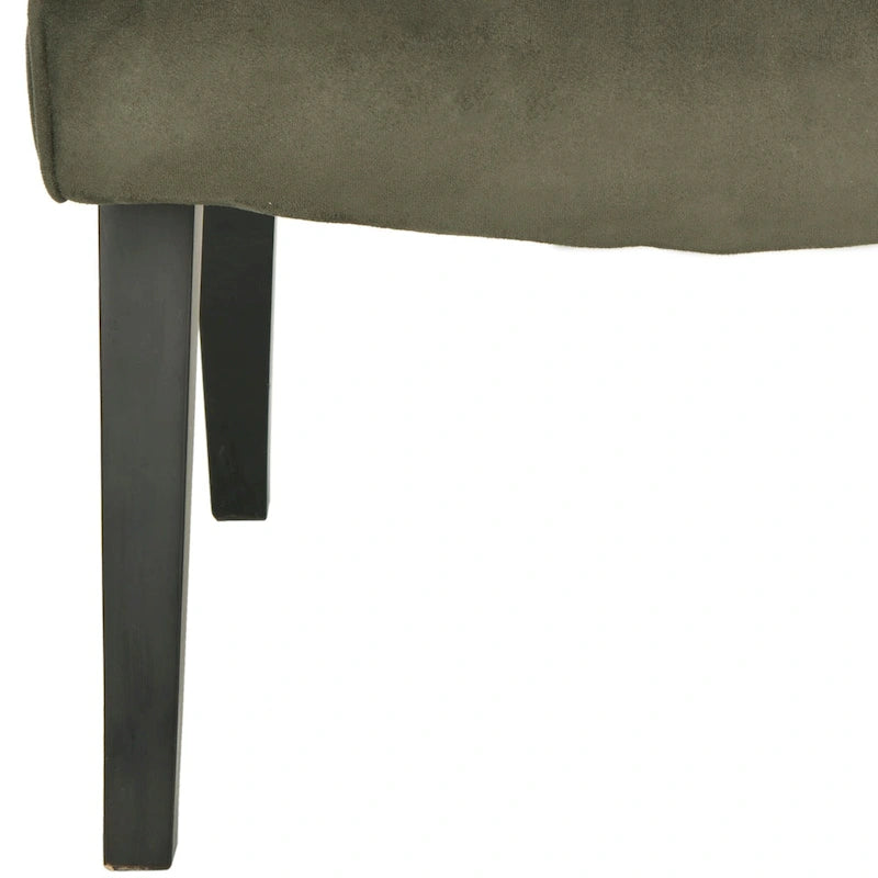 Chaise Vert Forêt Milieu de Siècle - 25.2 x 29.9 x 30.7 - 25Wx30Px31H