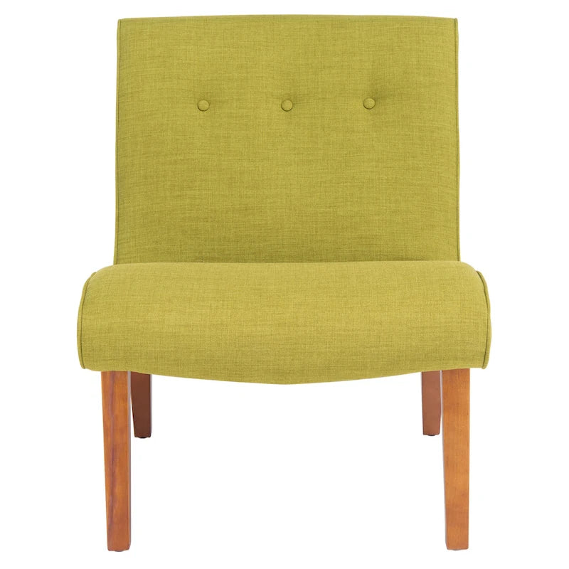 Chaise Vert Forêt Milieu de Siècle - 25.2 x 29.9 x 30.7 - 25Wx30Px31H