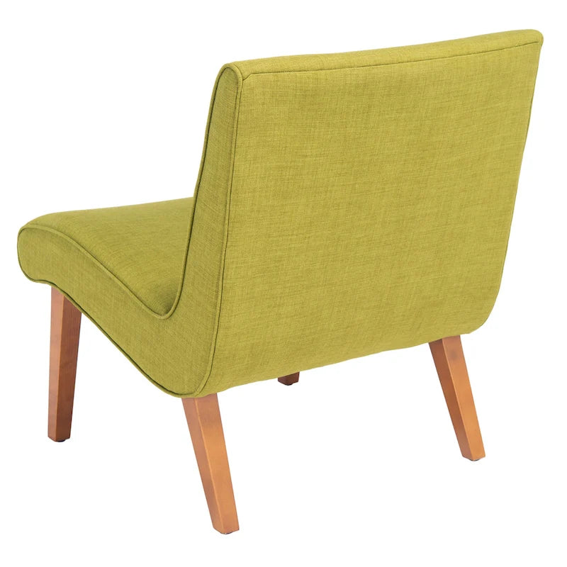 Chaise Vert Forêt Milieu de Siècle - 25.2 x 29.9 x 30.7 - 25Wx30Px31H