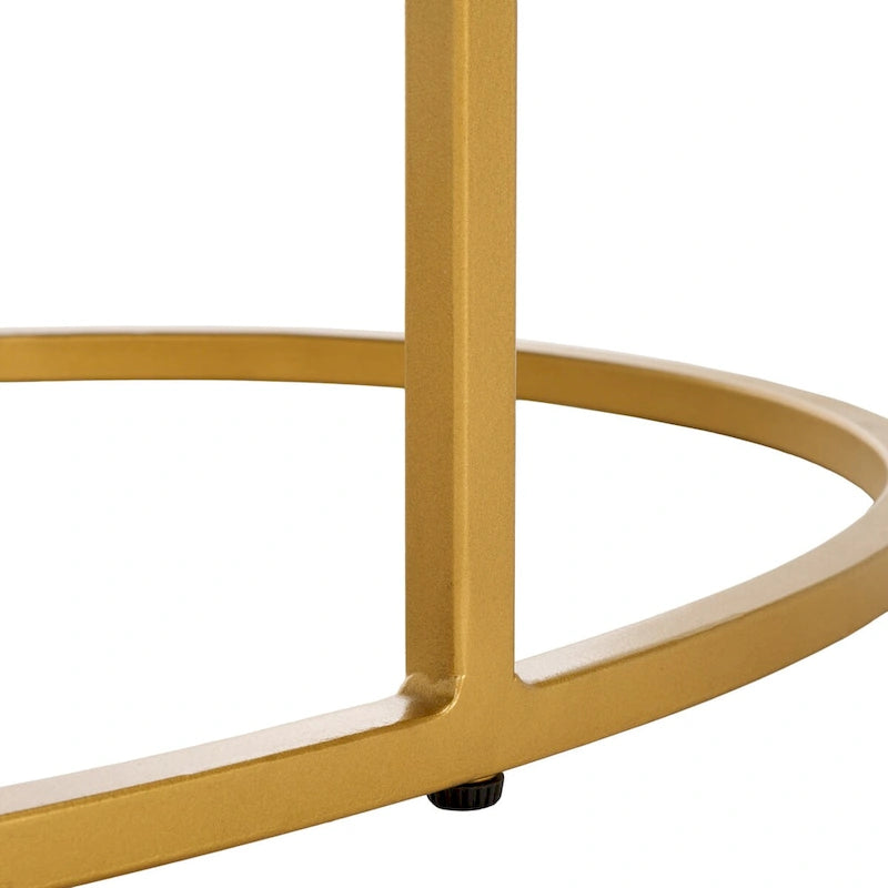 Table basse en marbre (entièrement assemblée) - 39 po L x 21 po P x 18,3 po H - 39Lx21Px18H