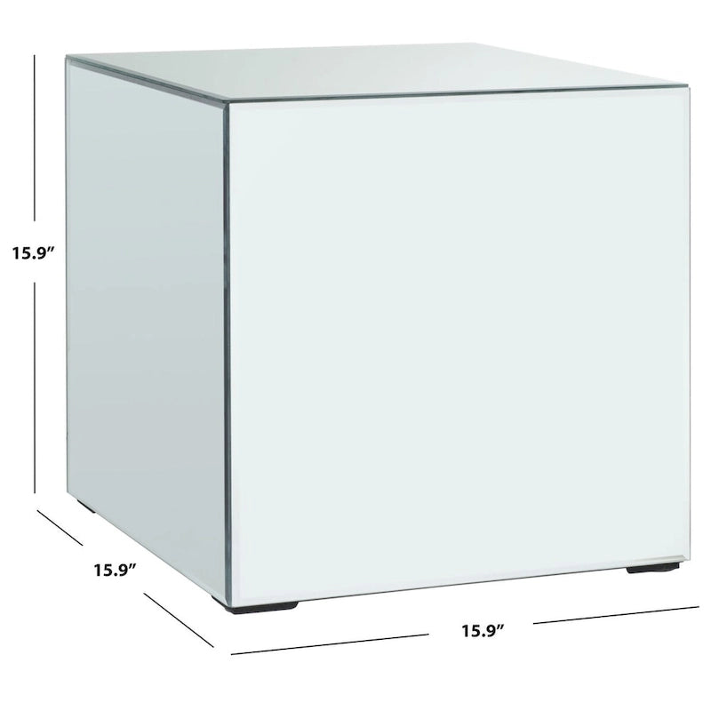Table d'appoint miroir - 16 L x 16 P x 16 H - 16Lx16Px16H