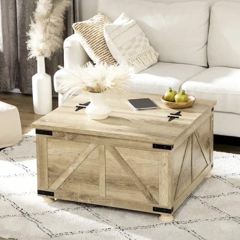 Table basse de ferme avec rangement pour salon