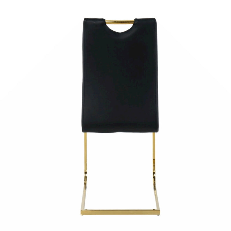 Chaises de salle à manger/salon, chaise rembourrée avec pieds en métal doré