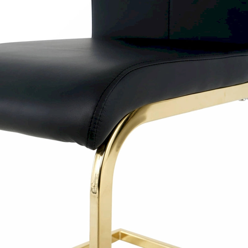 Chaises de salle à manger/salon, chaise rembourrée avec pieds en métal doré