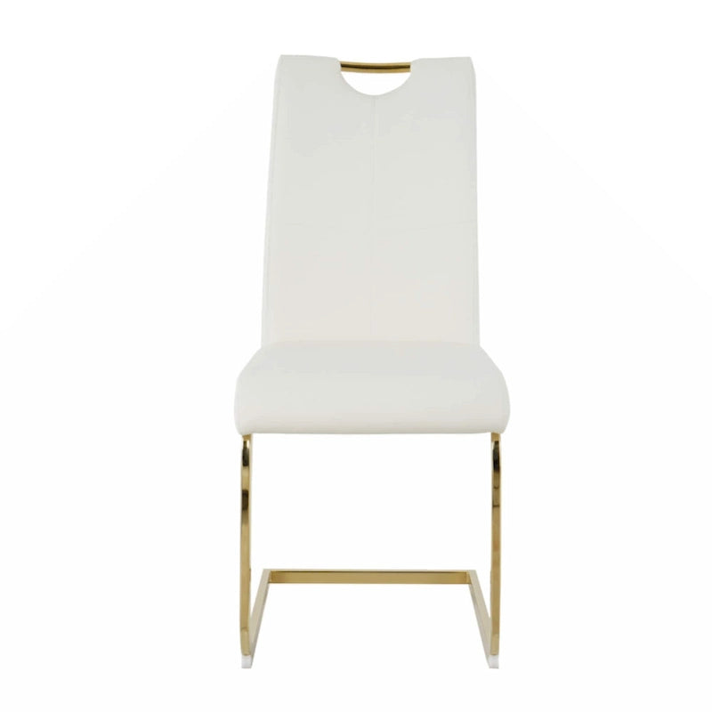 Chaises de salle à manger/salon, chaise rembourrée avec pieds en métal doré
