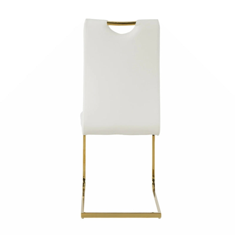 Chaises de salle à manger/salon, chaise rembourrée avec pieds en métal doré