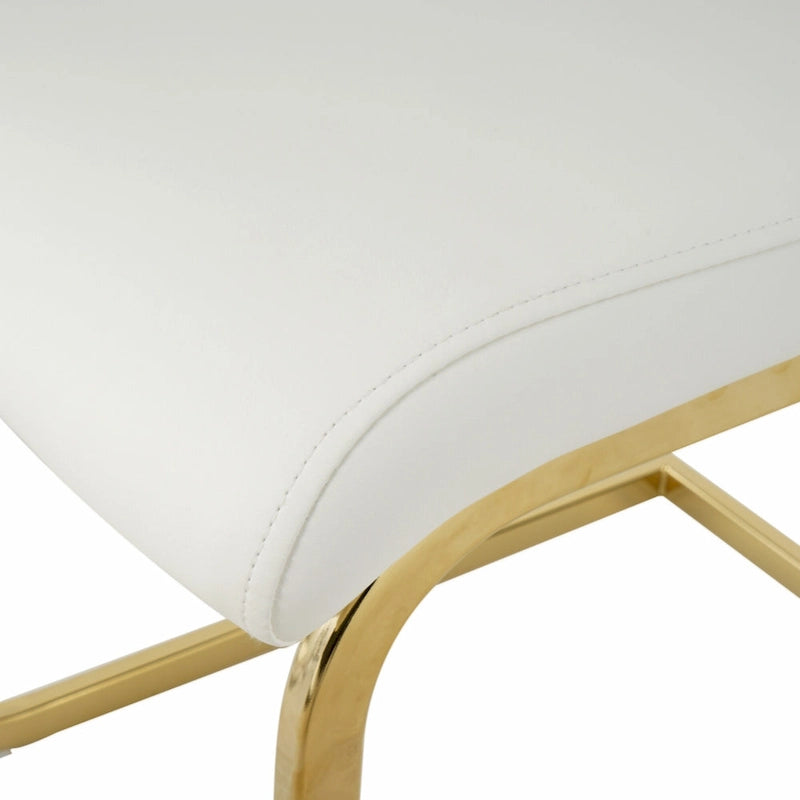 Chaises de salle à manger/salon, chaise rembourrée avec pieds en métal doré