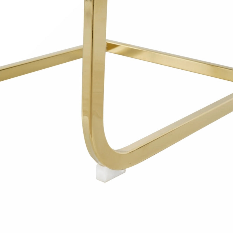 Chaises de salle à manger/salon, chaise rembourrée avec pieds en métal doré